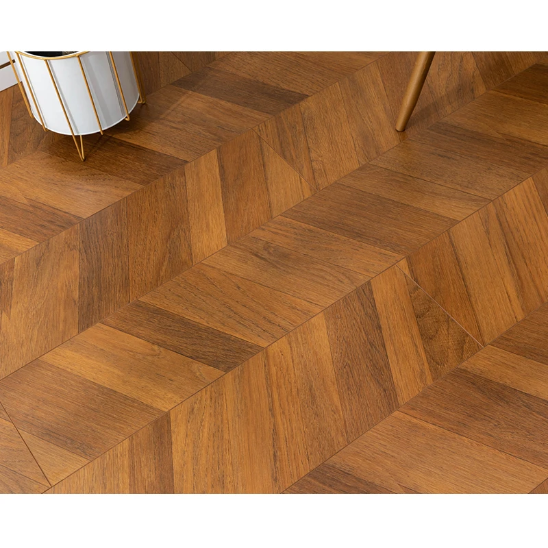 Factory Directly Wholesale Modern Chevron Design AC4 Grade 8mm Indoor Laminate Flooring Smooth Click Installation Hotels AC5