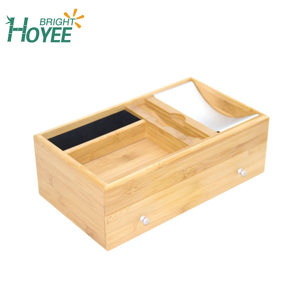 Wholesale Bamboo Desk Organizer Drawer Storage Box
