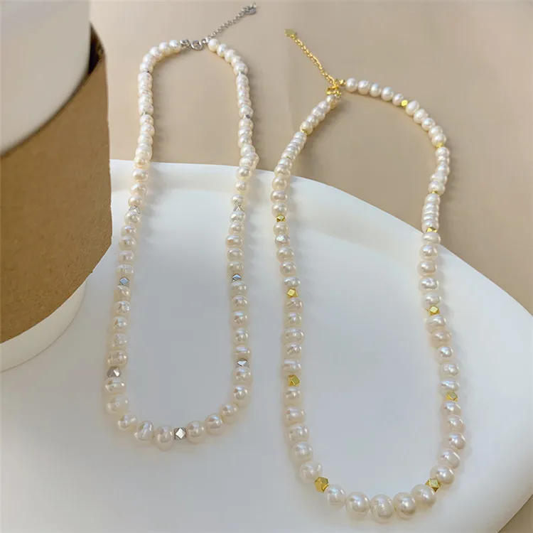 SP High Quality New French Style Baroque Pearl Necklace Women S925 Sterling Silver Natural Pearl Necklace