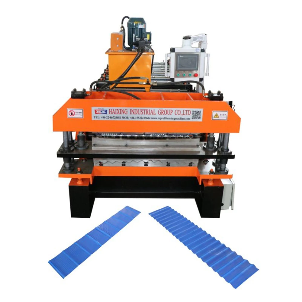 customizable 5v corrugated trapezoidal roof tile steel making machine double layer roofing  iron sheet cold roll forming machine