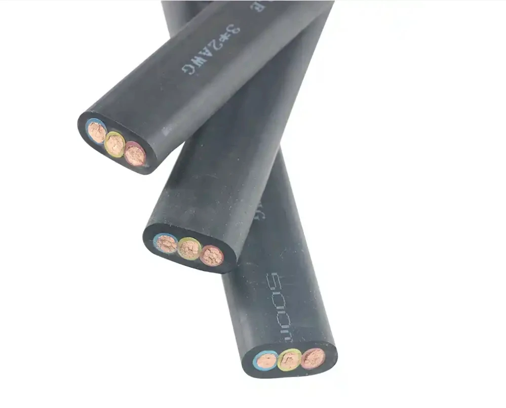 12AWG плоский 3-ядерный 4-ядерный погружной кабель насоса