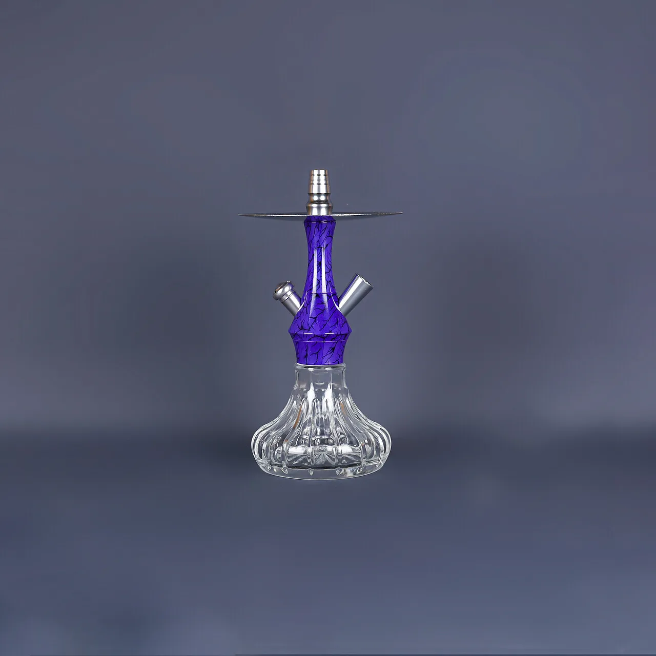 2022 new design luxury premium clear 1 hose hookah set with charcoal and flavour
