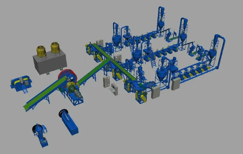 Roller Magnetic Steel Iron Separator for tire rubber recycling