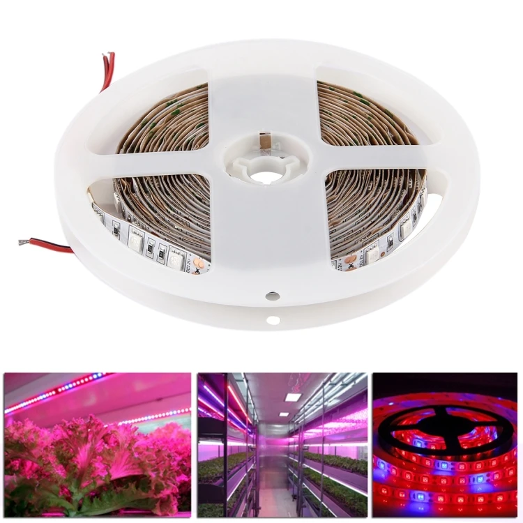 5m SMD 5050 300 LEDs 3:1 4:1 5:1 Design Hydroponic Waterproof Epoxy Bare Board Red + Blue LED Plant Grows Rope Light
