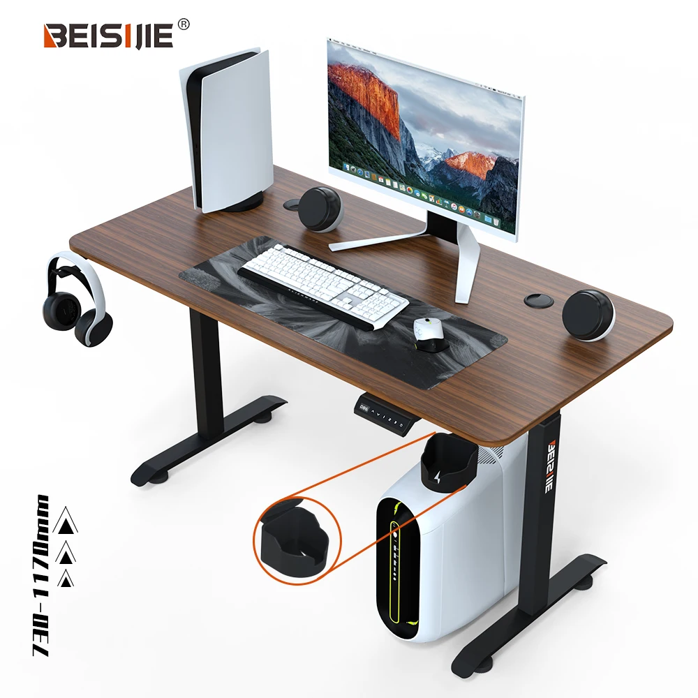 Beisijie Free Sample Hot Sale Electric Adjustable Desks Telescopic Standing Desk Height Adjustable Table