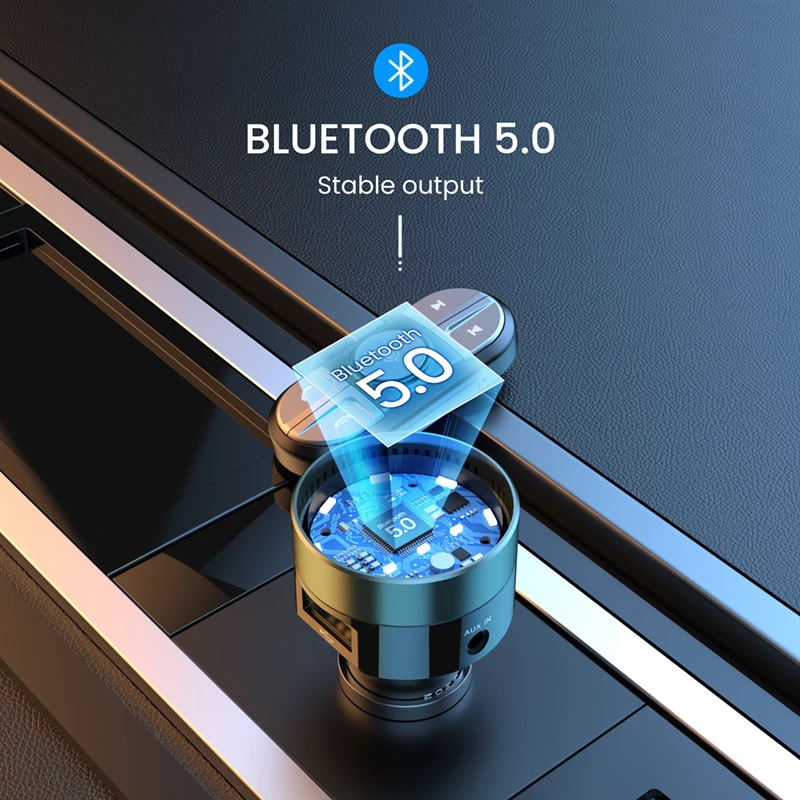 Best Price Wireless Am/fm BT Transmitter Smart Car Phone Charger Fm Transmitter Cigarette Lighter Universal Bluetooth Car Kit