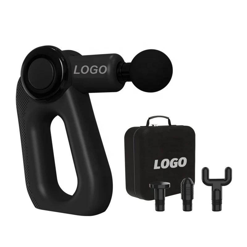 NEW 5 Speeds and 4 Interchangeable Heads Deep Tissue Mini Massage Gun Handheld Rechargeable Massager massage device