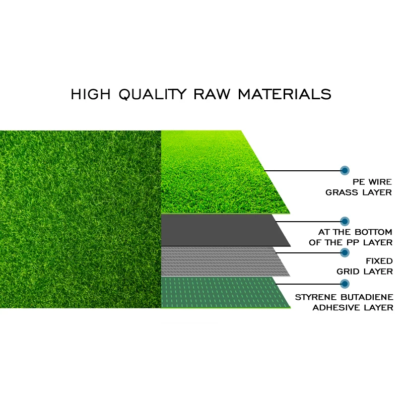 Popular Home Use Plastic Artificial Grass SRX Carpet Garden Landscaping Synthetic Turf Lawn Grass Tapis