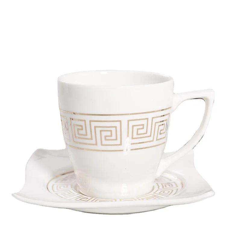 Ceramic coffee cups saucers, afternoon tea flower tea coffee cups and saucers, can be customized pictures