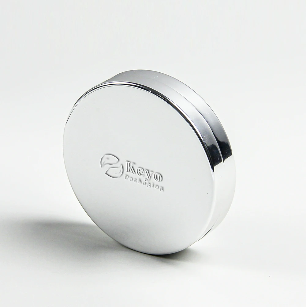 100% metal aluminum natural recyclable material face blush compact powder case container 59mm pan refillable