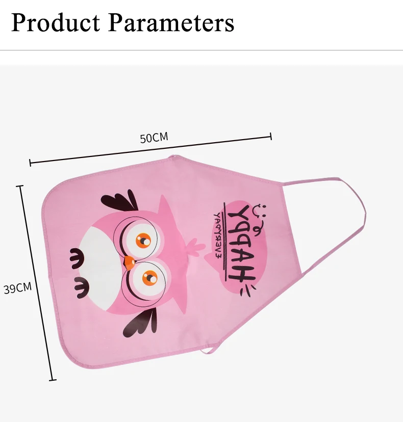 Adjustable Custom Print Logo Design Cotton Polyester Pure Color  Cooking Food Man Women Garden Bib Chef Kitchen Apron