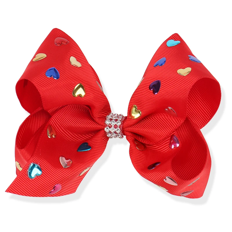 
2019 JOJO 5 inch oversized girl rainbow love bow hairpin baby hair clip kids hair accessories 