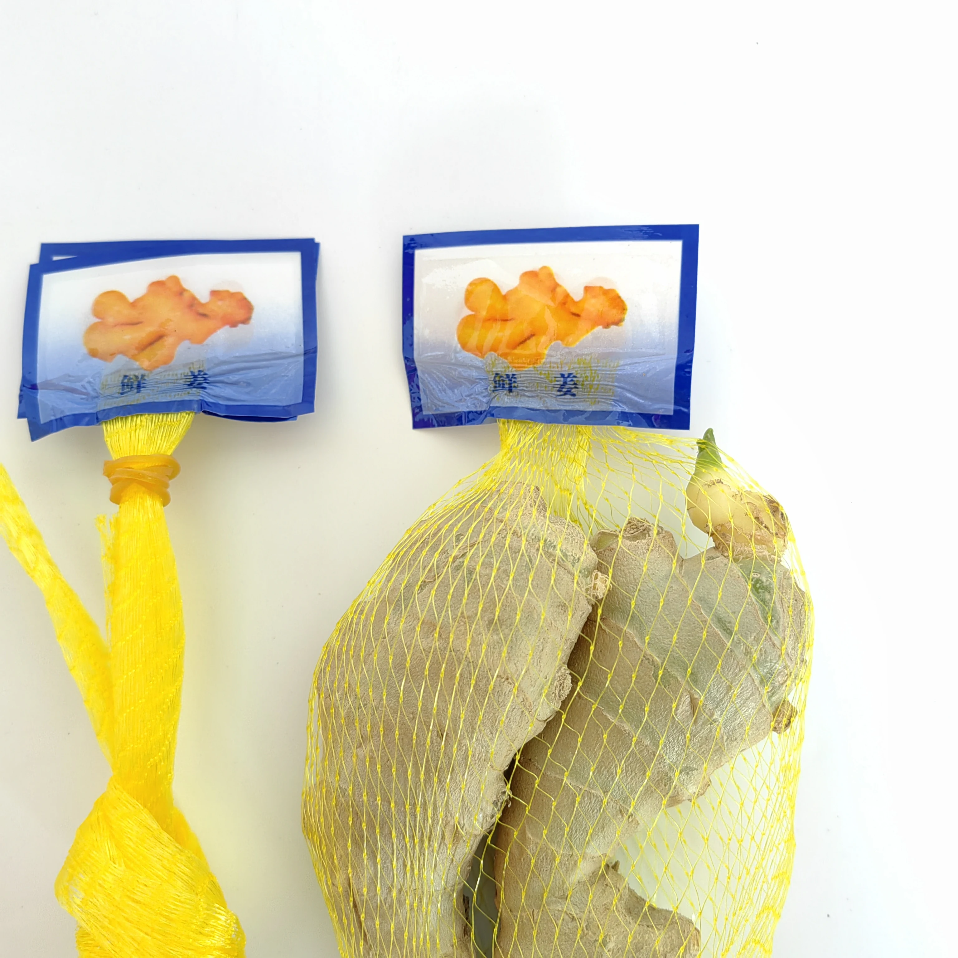 cheap and high quality PP plastic mesh bag for ginger for supermarket packaging supplies