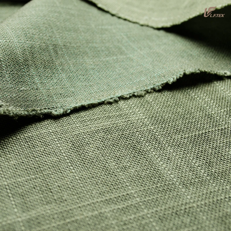 2021 fashion latest new design pattern weave dyed cotton linen fabric