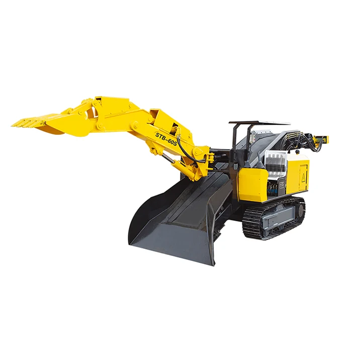 Mining tunnel hydraulic crawler electric rock ore mucking underground mining loader with breaking hammer