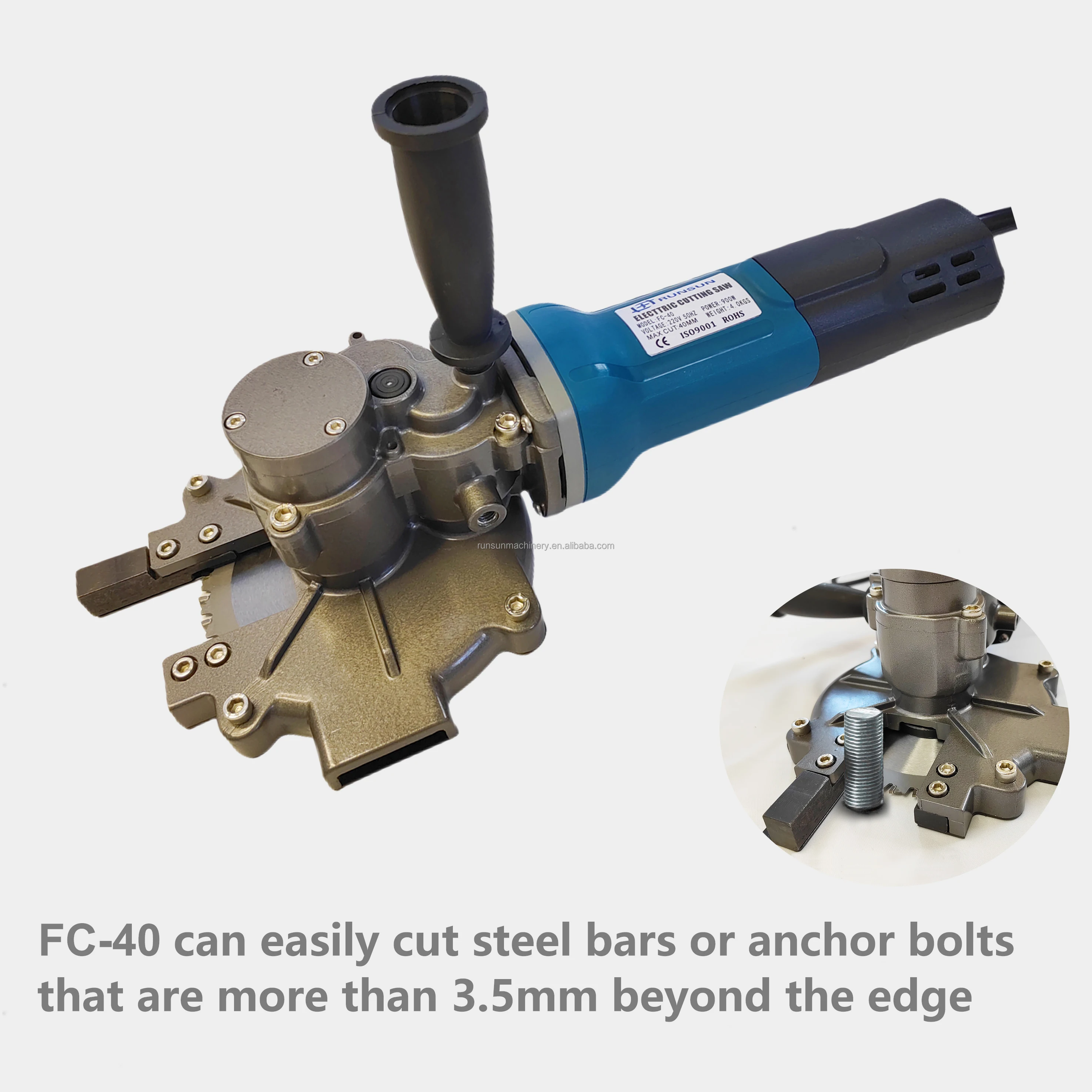 FC40 220V/110V Electric Iron Cutter 10-40mm Rebar Flush Cutting Tool