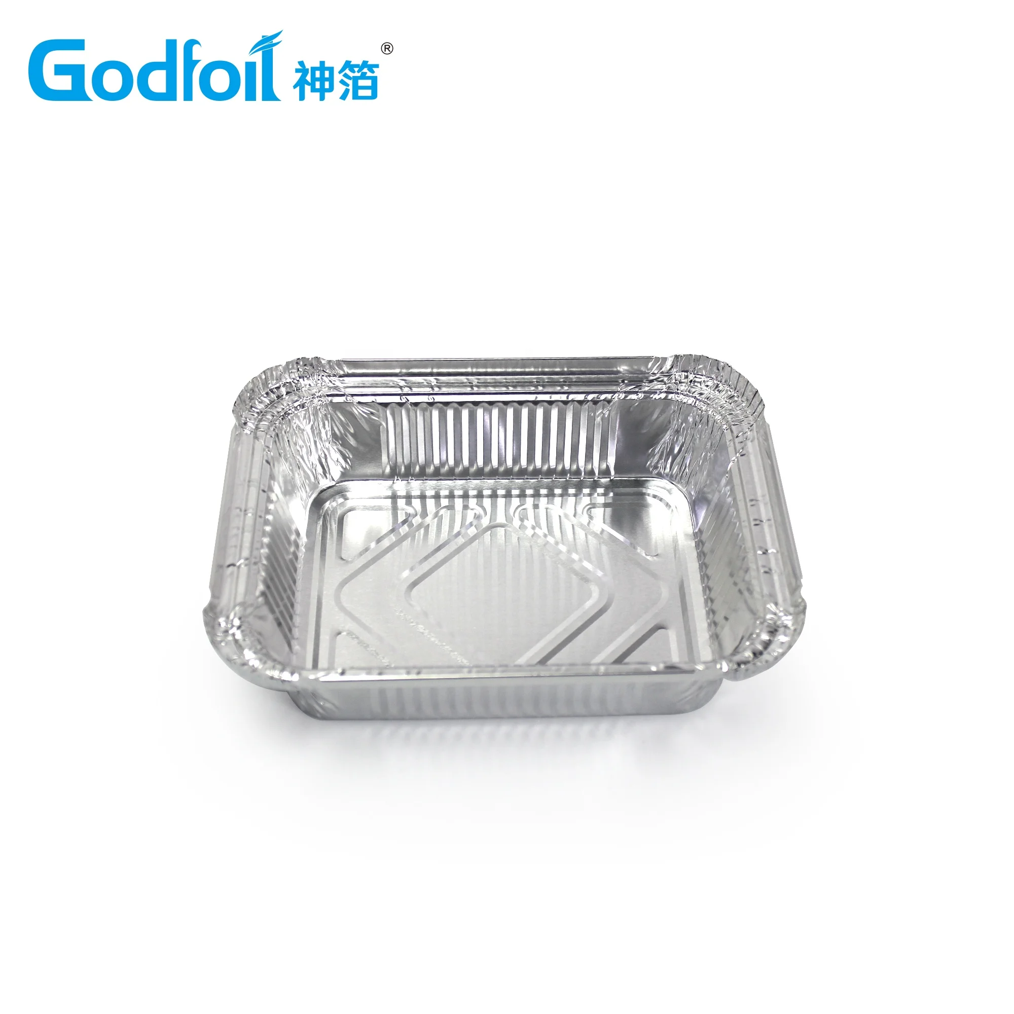 Disposable Aluminum Foil Container 8342 For Takeaway Food Packaging