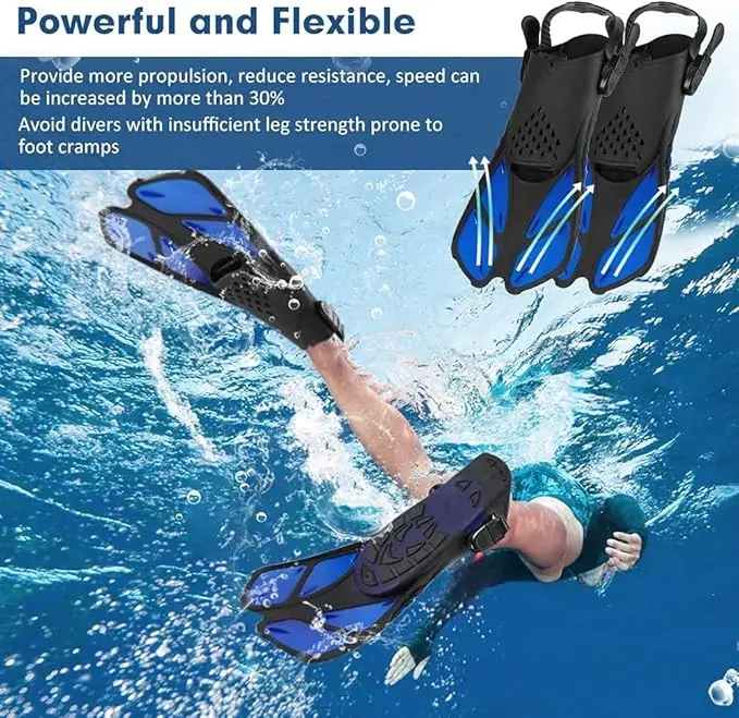 Factory-issued Snorkel Swim Diving Fins Flippers Professional Durable Rubber Silicone TPR Material Adult Scuba Scuba Diving