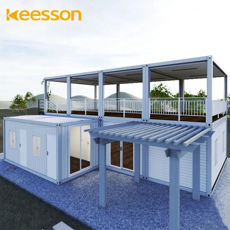 Keesson сборные дома для недвижимости 4 спальни Роскошная контейнерная хижина уличный сборный дом