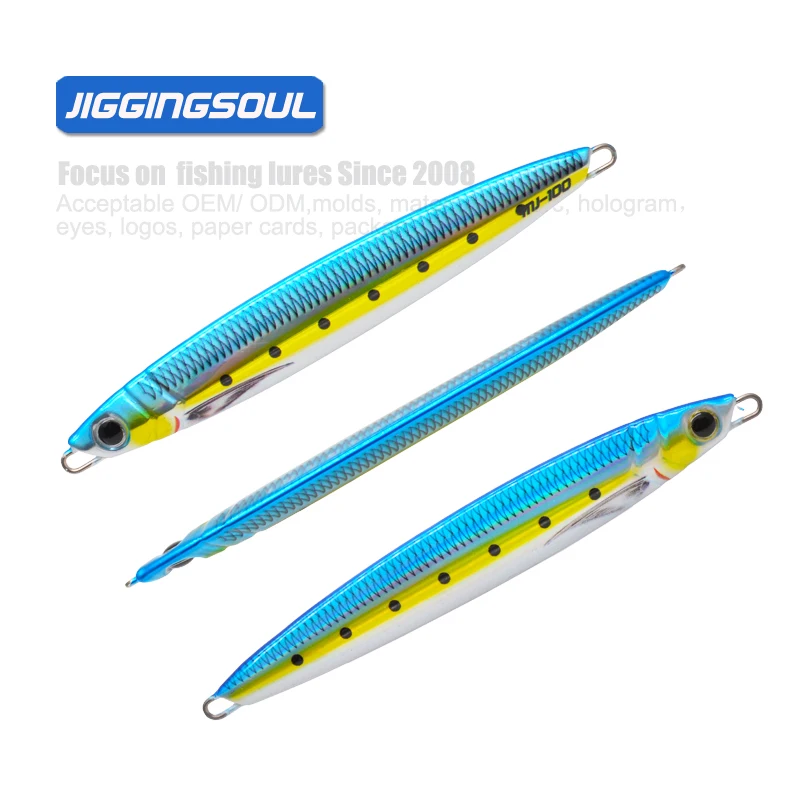 JIGGINGSOUL-RTS-318-150g 3D Bionic Printing  major Vertical  craft attracts fish longer flash Fast Sinking sliding Needle tuna