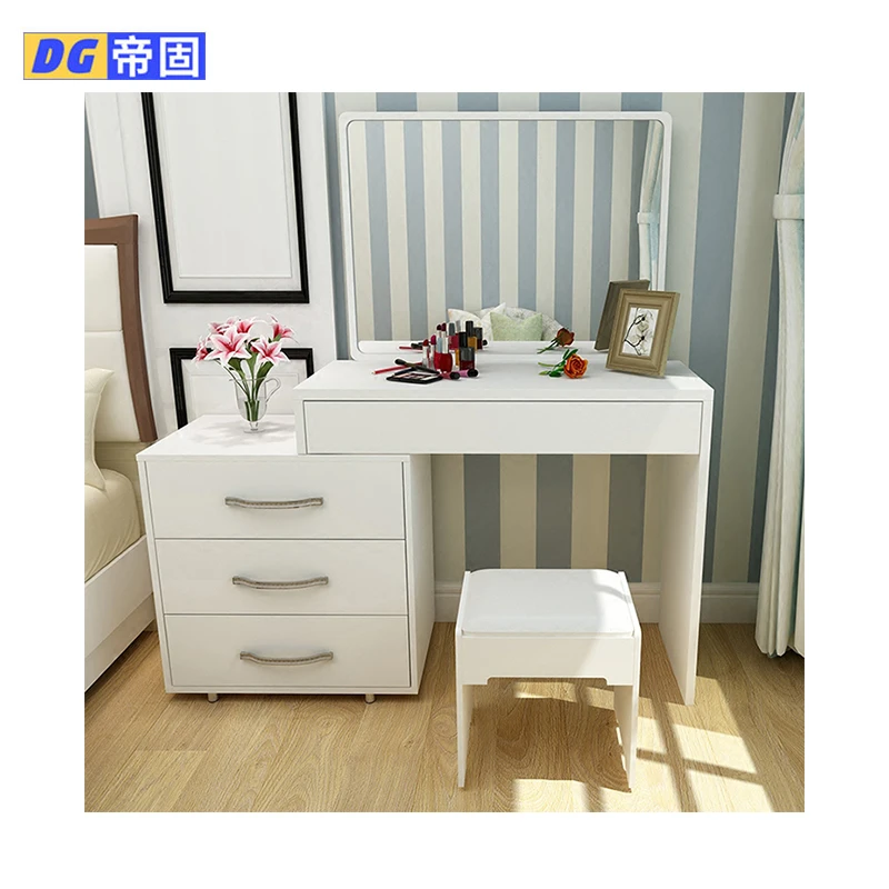 
Modern vanity makeup dressing table dresser mirrors bedroom girl 