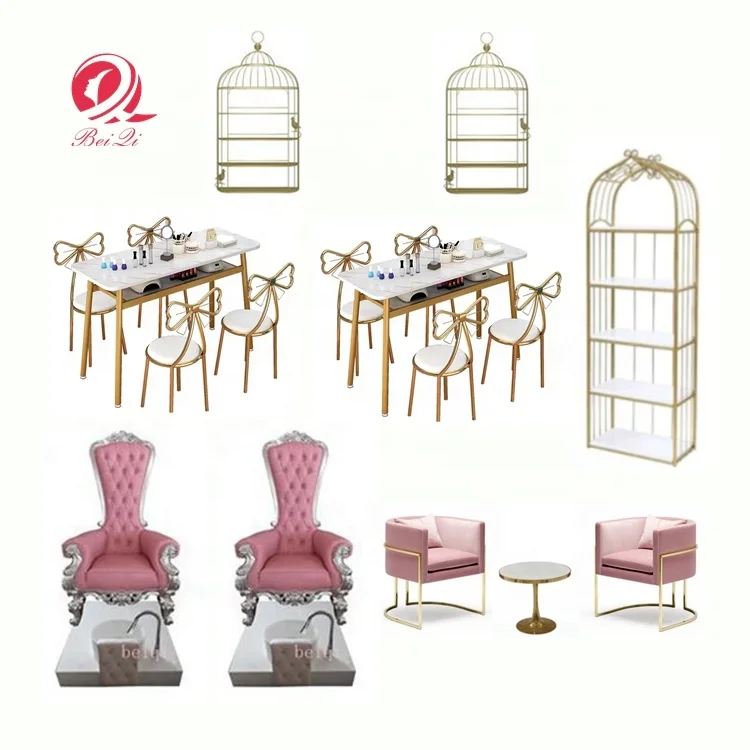 Fashionable salon furniture modern mesa manicure manicure station nail table with air filter