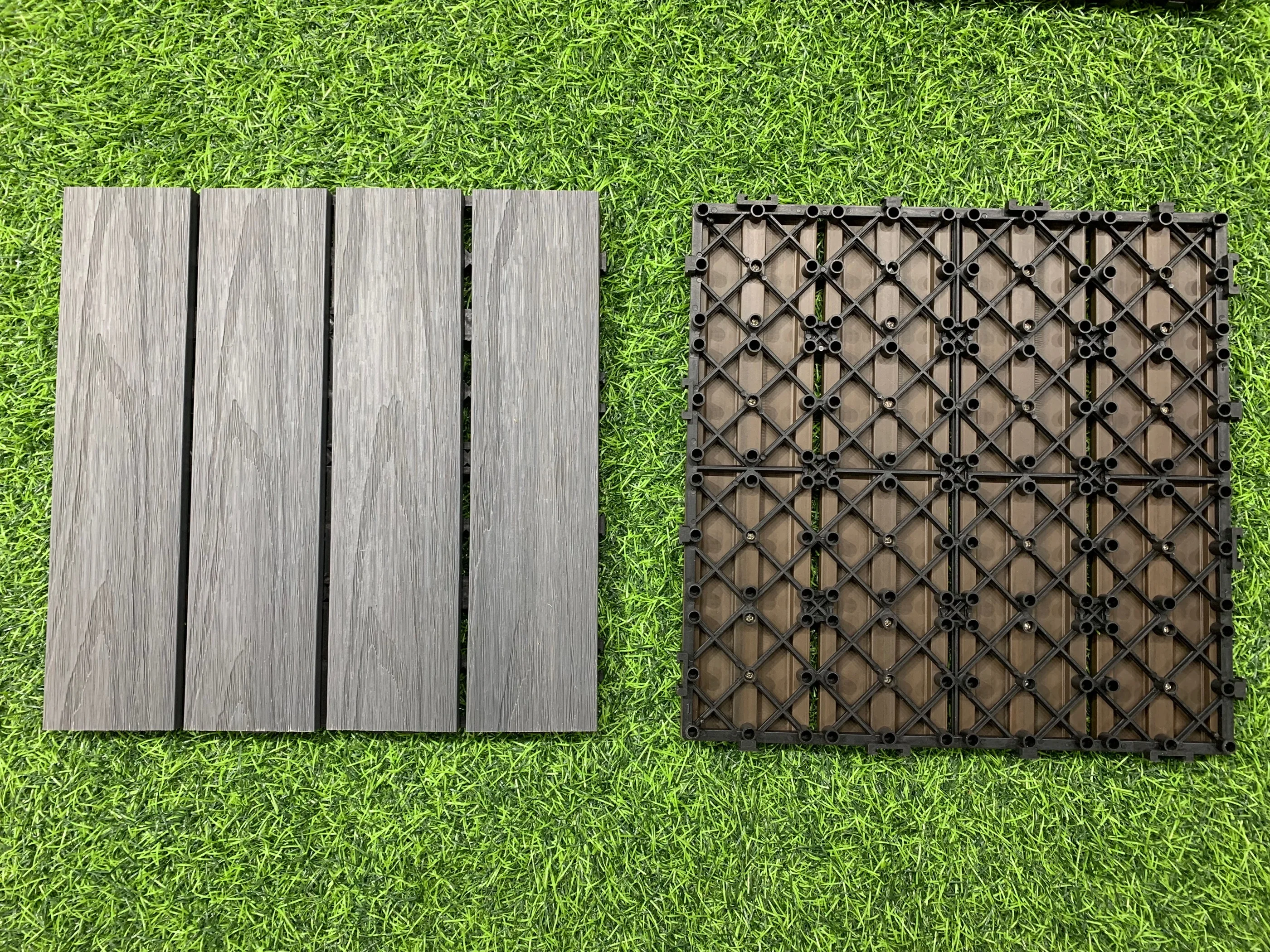 Guangzhou Factory Durable Waterproof Balcony Interlocking Decking Outdoor Composite Wpc DIY Tile Floor For Porch Patio Garden