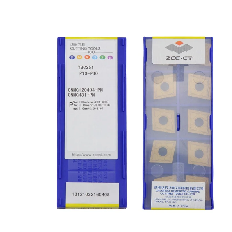 Заводская оптовая продажа оригинальные вставки ZCCCT CNMG 120404/120408/ 190612 PM YBC251 из карбида вольфрама