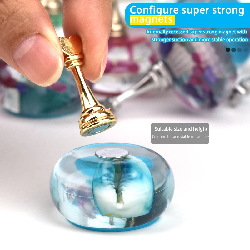 New Style Resin Base Nail Tip Practice Display Stand Strong Magnetic Training Stand Alloy Ice Penetrating Nail Nail Supplies