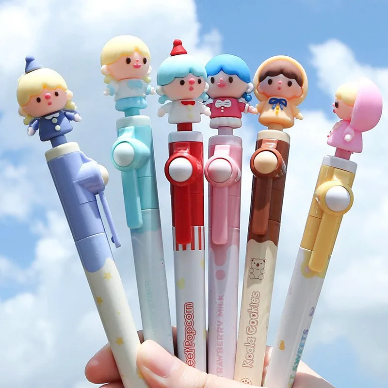 Factory customized cute cartoon 0.5mm oily ink gel pen set student school supplies neutral pen plastic publicity gel pen