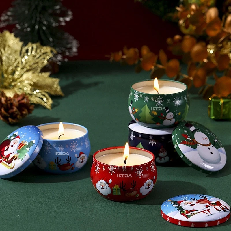 Luxury Custom Logo Wholesale Custom Packing Private Label Flower Organic Relax Home freshener Christmas Soy Wax Scented Candle