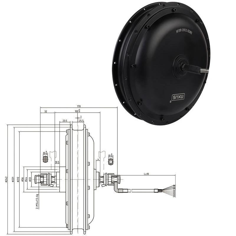 Auto Electric Bicycle Wheel  with motor 48V 500W F39 F40 ebike Wheel motor