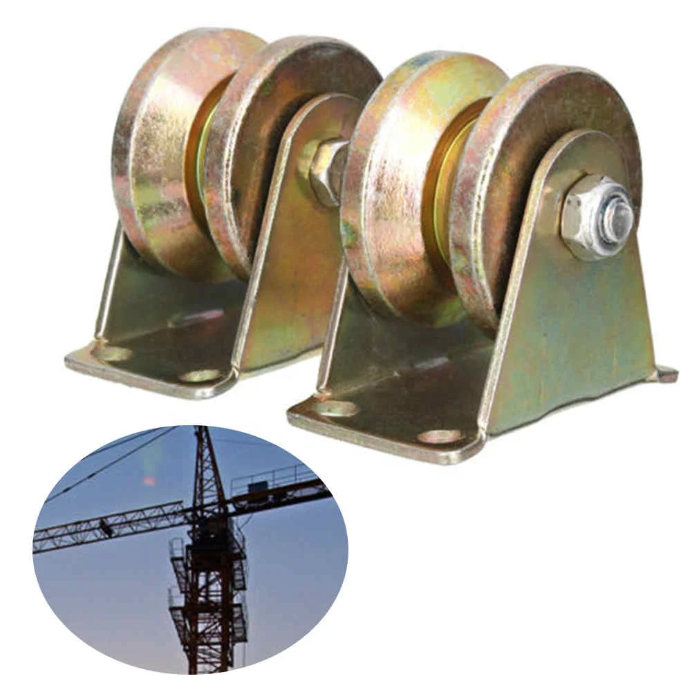 Износостойкие утолщенные Сменные портативные Колесные аксессуары Прочная сталь с кронштейном V-образный ролик для скользящих ворот мини