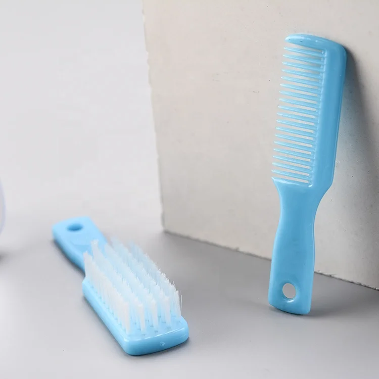 LUXE customized small hair brush for travel plastic portable soft  bristle baby hair brush and comb set hair brushes for kids