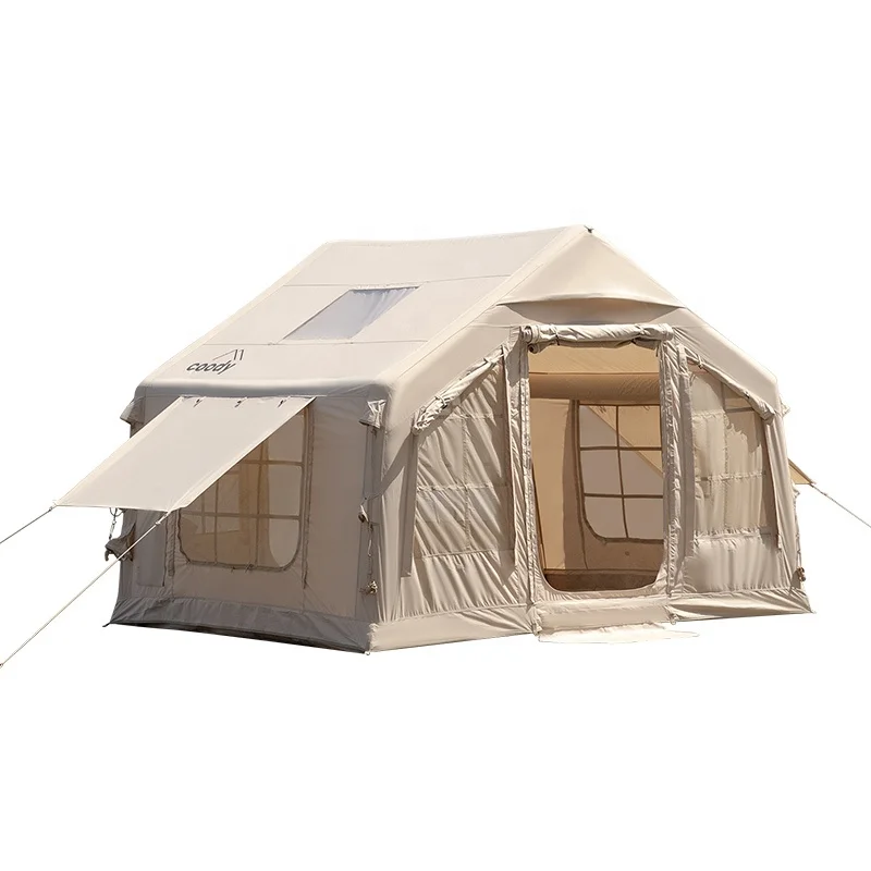 Wholesale Oxford Fabric Inflatable Air Tourist Glamping Cabin Tent for Family Outdoor Camping