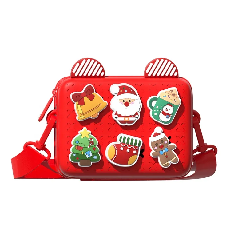 2024 Latest Anti-Fouling 3D Cartoon Charms Unisex Kids Creative Satchel Messenger Bag For kids Christmas gift