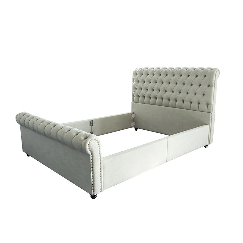 Factory Price folding design headboard beds