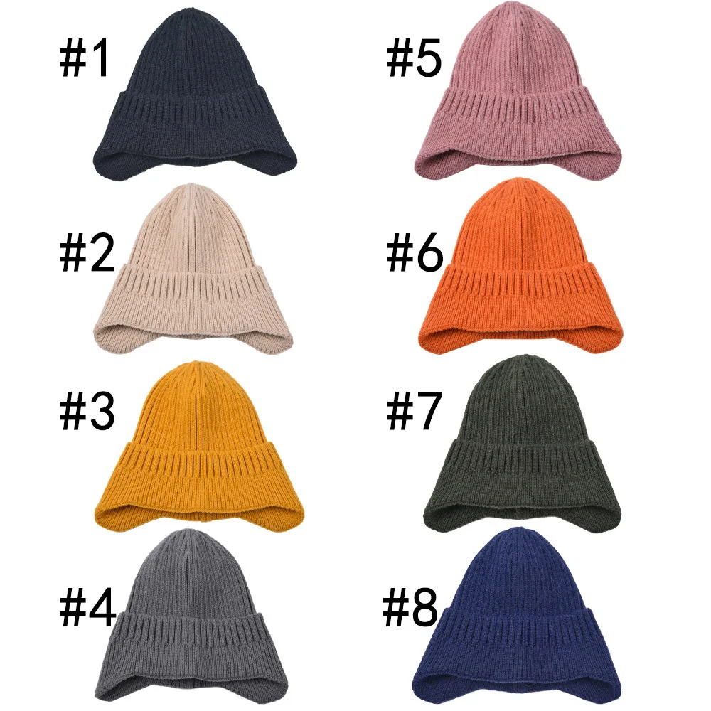 Outdoor Knit Hat Winter Earflap Beanie Warm Winter Hats Cover Ears Skull Watch Cap Beanie Caps for Women Men