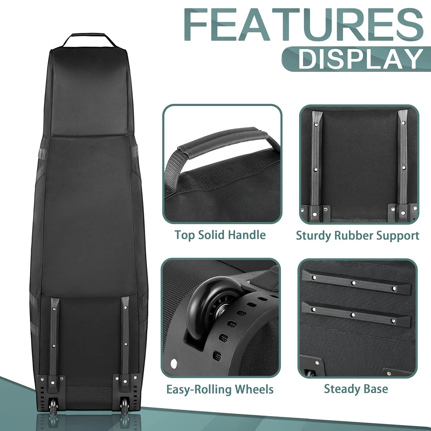 High Quality Heavy Duty 600d Polyester Oxford Golf Travel Bag With Wheels Bags for Men