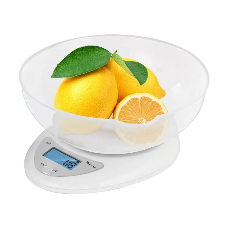 Portable Kitchenware 5kg Digital Kitchen Scale Digital Food Scale With Removable Bowl