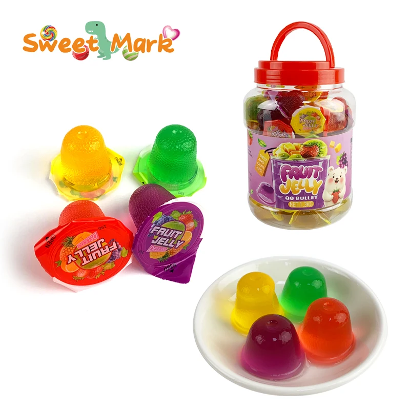Sweet Fruity Flavor Jelly Halal Assorted Jelly Jar Pudding