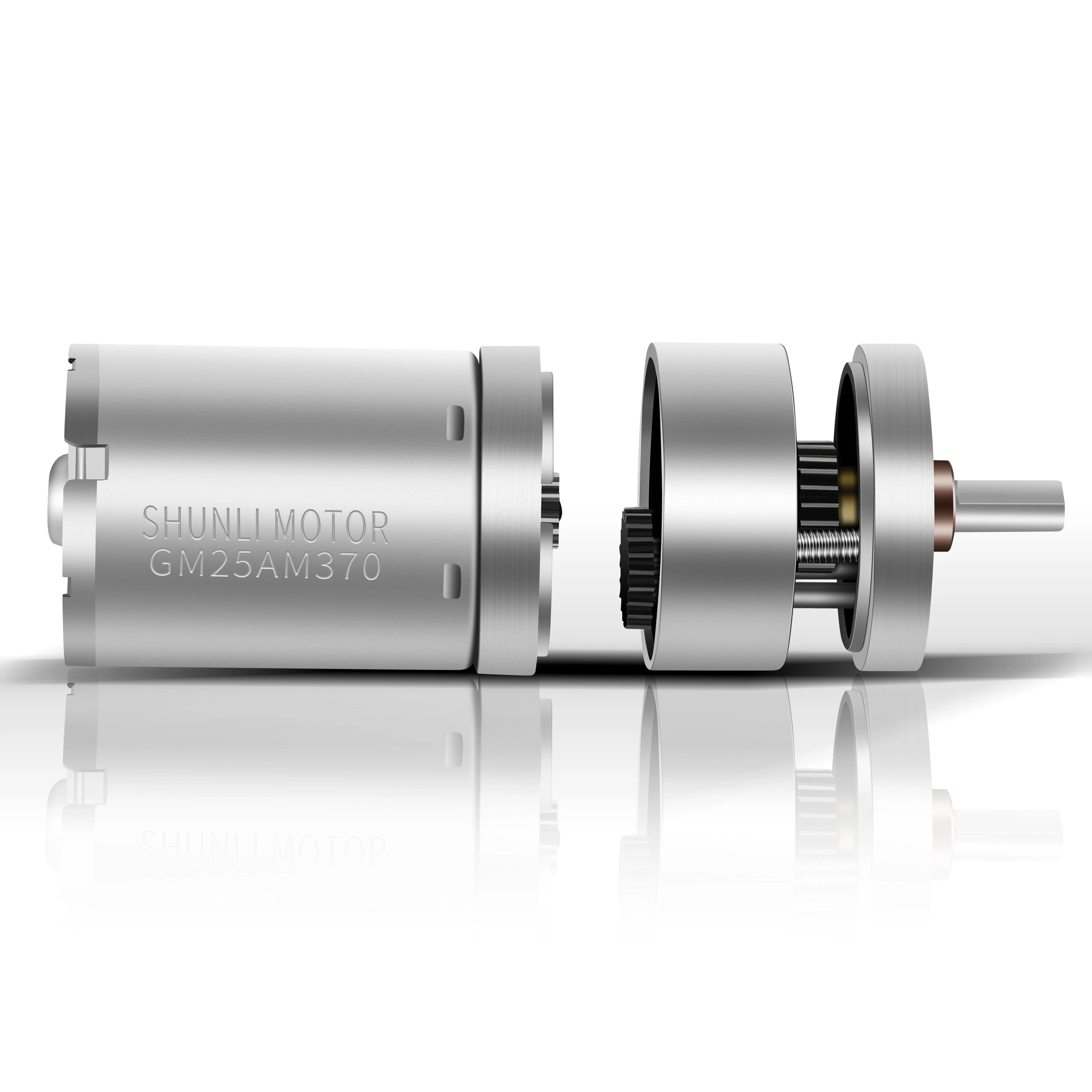 High speed 3v 12v micro dc geared brush motor with 25mm mini gearbox