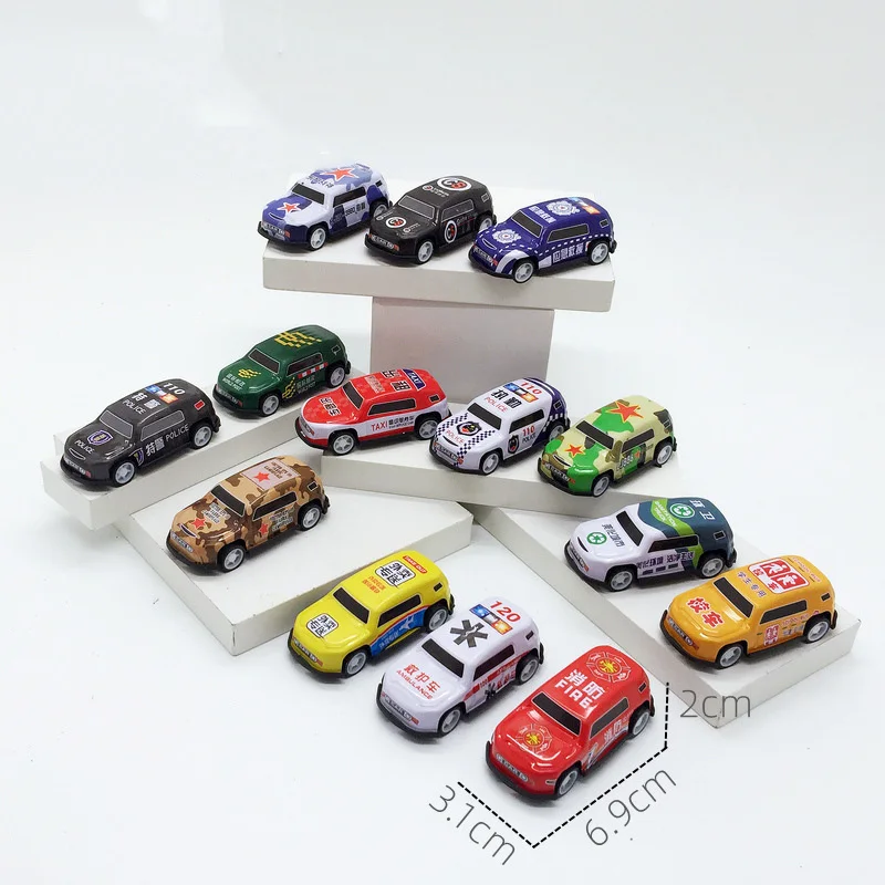 Custom Wholesale Hot Selling Kids Metal Iron Mini Small Car Model Toy Pull Back Inertia Cars
