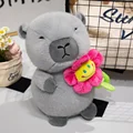 Hot Sale Kawaii Capybara Flower Plush Doll Stuffed Toy Animals Super Soft Funny Boys Girls Birthday Gifts Claw Machine Doll
