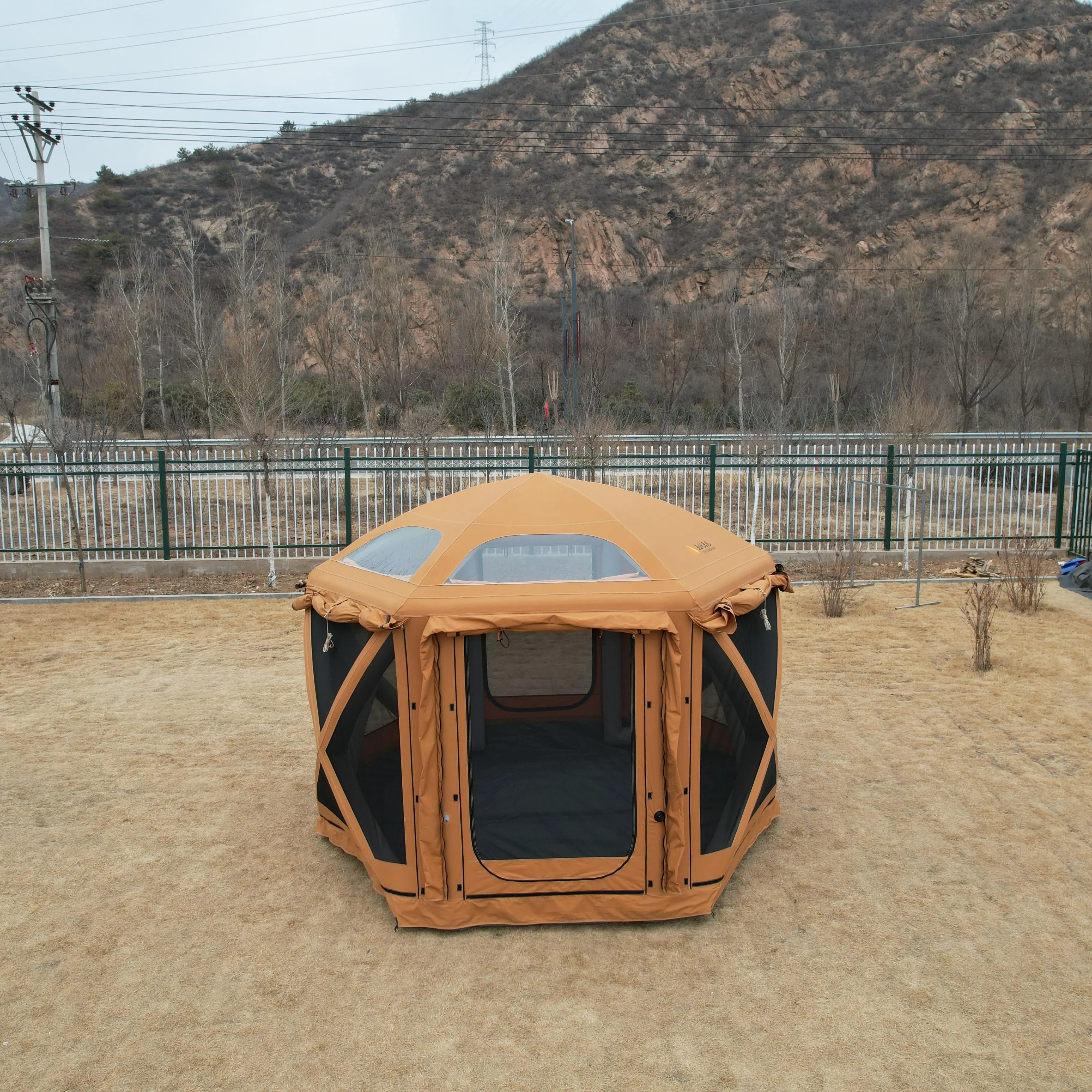 camping tent inflatable hexagonal tent outdoor 32 square meters tenttent for camping