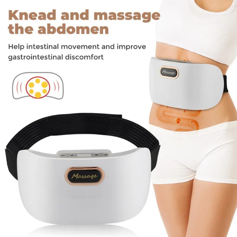 Bian stone Hot compress vibration slimming belly  fat burner abdominal waist massager belt