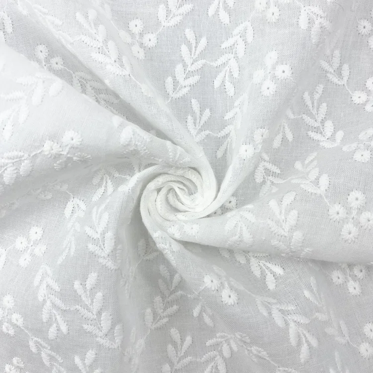 High quality tulle leaf design african swiss voile lace embroidered fabric for wedding accessories