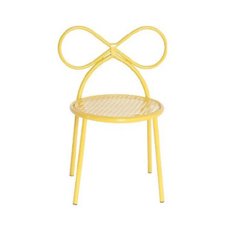 Цветной Железный детский стул с бантом