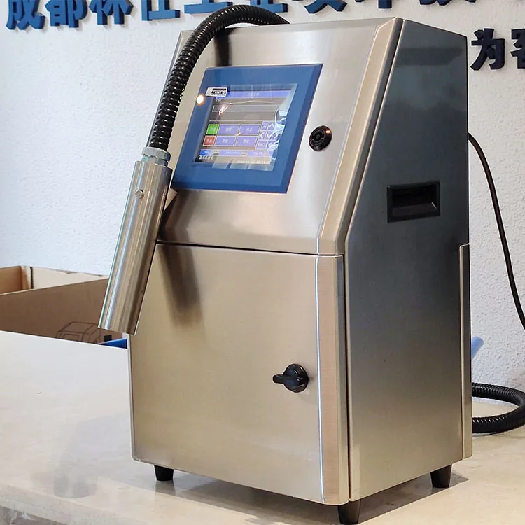 label date number printing CIJ inkjet printer for bottom paper cups pvc pipe card coffee box plastic bag