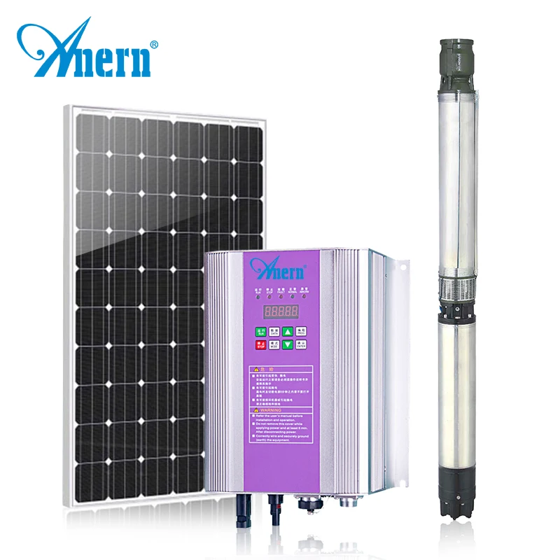 Anern 3hp 5hp 10hp 20hp 24 volt dc solar water pump system for irrigation